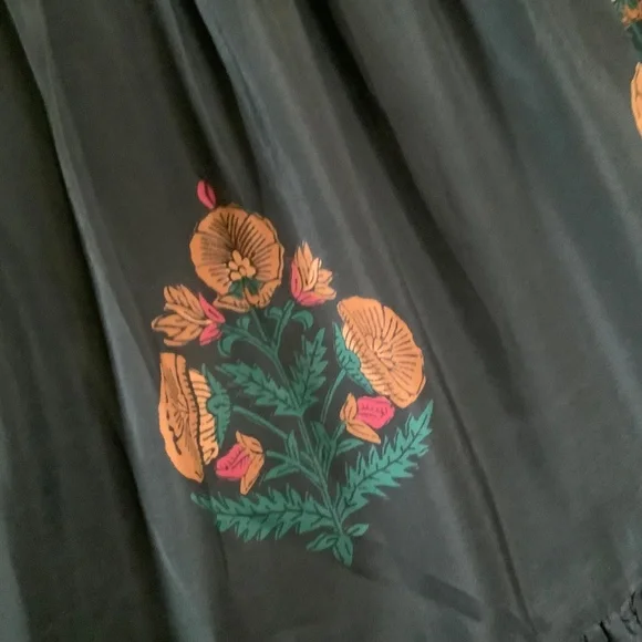 Pink Chicken Silk Kelly Midi/Maxi Dress Caviar Bellflower SZ S - Picture 8 of 16